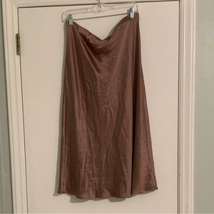 Madewell Satin Midi Slip Skirt